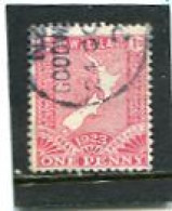NEW ZEALAND - 1923 MAP  FINE USED  SG 460 - Used Stamps