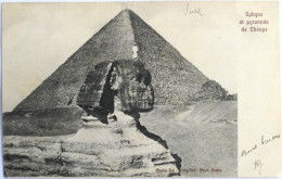 C. P. A. : EGYPTE : GISEH : Sphynx Et Pyramide De Khéops, Made For Arougheti Bros Suez - Gizeh