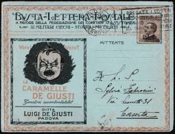 ITALIE - 1921 - Carte Lettre Type BLP Avec Nombreuses Publicités - Advertising - Werbung - Publicity