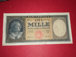 RARE TRES BON ETAT " CRAQUANT " ! BILLET Italien BANCA D'ITALIA  1000 Lire 1947 - 1.000 Lire