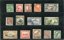 NEW ZEALAND - 1935  DEFINITIVE   SET  FINE USED  SG 556/569 - Oblitérés