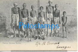 210193 PAKISTAN COSTUMES NATIVE FAMINE STRICKEN VICTIMS YEAR 1904 POSTAL POSTCARD - Pakistan