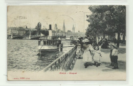 ZURICH - UTOQUAI 1906 - VIAGGIATA FP - Zürich