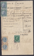 Regno D'Italia 1931, Ricevuta Comune Di Ceraso (SA), Marche Da Bollo 10 Cent. + 2 X Lire 5 + 2 X Lire 1 - Fiscale Zegels