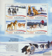 Togo 6779-6782 Sheetlet (complete. Issue) Unmounted Mint / Never Hinged 2015 Schlittenhunde - Togo (1960-...)