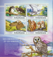 Togo 6769-6772 Sheetlet (complete. Issue) Unmounted Mint / Never Hinged 2015 Owls - Togo (1960-...)