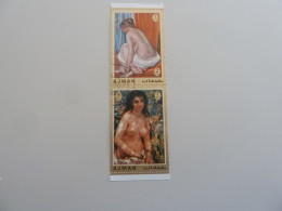 Auguste Renoir (1841-1919) The Bather And Nude In The Sun - 2 Et 3 Rls - Air Mail - Polychrome - Oblitéré - Année 1971 - - Moderni