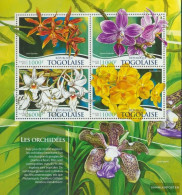 Togo 6749-6752 Sheetlet (complete. Issue) Unmounted Mint / Never Hinged 2015 Orchids - Togo (1960-...)