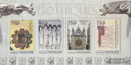 Togo 4691-4694 Sheetlet (complete. Issue) Unmounted Mint / Never Hinged 2013 Gothic Art And Architecture - Togo (1960-...)