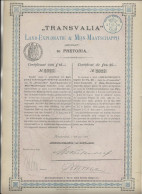 TRANSVALIA - LAND-EXPLORATIE ET MIJN MAATSCHAPPIJ - AMSTERDAM 1890 - Andere & Zonder Classificatie