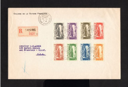 K483-FRENCH GUYANA-REGISTERED CENSOR COVER CAYENNE To SAN FRANCISCO (usa)1944.WWII.Enveloppe RECOMMANDE GUYANE FRANÇAISE - Covers & Documents