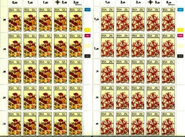 RSA, 1985, MNH, 25 Stamp(s) On Full Sheet(s), Flowers, Michell Nr(s).  674-677, Scannr. F2514 - Ongebruikt