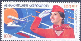 2023. Russia,  Centenary Of Aeroflot Airlines, 1v, Mint/** - Ungebraucht