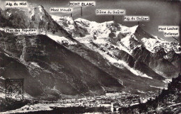 FRANCE - 74 - CHAMONIX Et Le Mont Blanc - Plan Des Aiguilles - Carte Postale Ancienne - Chamonix-Mont-Blanc