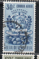 VENEZUELA 1951 AIR POST MAIL AIRMAIL COAT OF ARMS TACHIRA AND AGRICULTURAL PRODUCTS 30c USED USATO OBLITERE' - Venezuela
