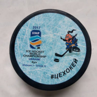 Ice Hockey -Official Souvenir Puck IIHF World Cup 2017 Div. I-A Ukraine /Kyiv/. - Sonstige & Ohne Zuordnung