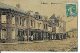 Buchy   Rue Des Halles   Carte Toilée - Buchy