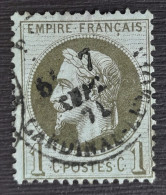 France 1870 N°25 Ob CaD TB Cote 25€ - 1863-1870 Napoléon III Lauré