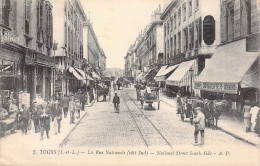 FRANCE - 37 - TOURS - La Rue Nationale Coté Sud - Carte Postale Ancienne - Tours