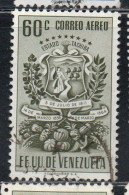 VENEZUELA 1951 AIR POST MAIL AIRMAIL COAT OF ARMS TACHIRA AND AGRICULTURAL PRODUCTS 60c USED USATO OBLITERE' - Venezuela