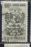 VENEZUELA 1951 AIR POST MAIL AIRMAIL COAT OF ARMS TACHIRA AND AGRICULTURAL PRODUCTS 60c USED USATO OBLITERE' - Venezuela
