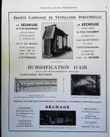► SECHEUSE INDUSTRIELLE Sté Lyonnaise De Ventilation LYON VILLEURBANNE  Page Catalogue Technique 1928  (Env 22 X 30 Cm) - Tools