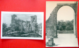 2 X Thalbürgel - Kirche - Kloster - Ruine - Altes Echt Foto - Handabzug - Bad Klosterlausnitz