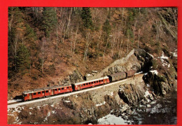ZVY-03 Train Motrice ABDe 4/4 6 Dans Les Gorges Dranse Bagnes Entre Bovernier - Martigny-Croix Ferriowiews Monthey GF NC - Bagnes