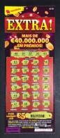 112 H, Lottery Ticket, Portugal, « Raspadinha », « Instant Lottery »,« EXTRA ! Mais De € 40.000.000 Em Prémios », Nº 533 - Billetes De Lotería