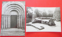 2 X Thalbürgel - Kirche - Kloster - Ruine - Säulen Portal -  Handabzug - Echt Foto - Thüringen - Bad Klosterlausnitz