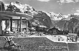 Wengen Mit Jungfrau Und Breithorn Schwimm Und Sonnenbad - Wengen