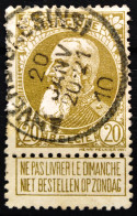 BELGIQUE                    N° 75                       OBLITERE - 1905 Grosse Barbe