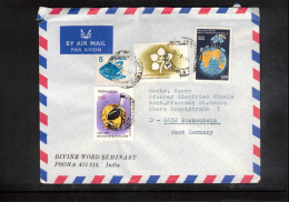 India Interesting Airmail Letter To Germany - Covers & Documents