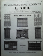 ► FERMETURES, GRILLES ARTICULEES, Ets VIEIL COGNET à Paris- Page Catalogue Technique 1928  (Env 22 X 30 Cm) - Tools