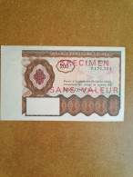 Chèque Postal De Voyage "Spécimen Sans Valeur" 200F - Especimenes