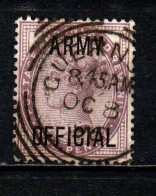 GRAN BRETAGNA - 1896 - SOVRASTAMPA - ARMY OFFICIAL - OVERPRINTED - USATO - Servizio