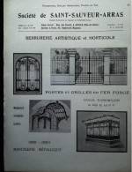 ►SERRURERIE ARTISTIQUE (Art Nouveau) Sté ST SAUVEUR à ARRAS - Page Catalogue Technique 1928  (Env 22 X 30 Cm) - Tools