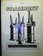 ► DISJONCTEUR INDUSTRIEL  Ets GRAMMONT Usine Pont De Chéruy Recto Verso- Page Catalogue Technique 1928  (Env 22 X 30 Cm) - Maschinen