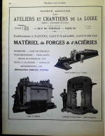 ► MATERIEL De FORGE Et ACIERIE - ATELIERS Et CHANTIERS De La LOIRE   - Page Catalogue Technique 1928  (Env 22 X 30 Cm) - Máquinas