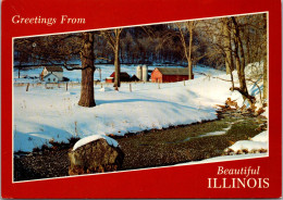 Illinois Greetings Showing Illinois Countryside In Winter - Otros & Sin Clasificación