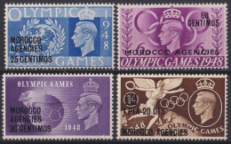 F-EX42318 MOROCCO AGENCIES MARRUECOS MH 1948 OLYMPIC GAMES LONDON OVERPRINT.  - Verano 1948: Londres