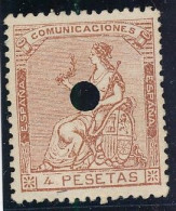 Espagne N° 138 Annulé Par Perforation - Unused Stamps