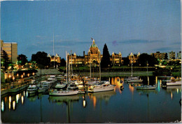 Canada Victoria Inner Harbour At Night 1983 - Victoria