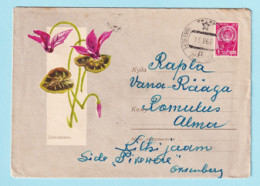 USSR 1963.0425. Cyclamen. Prestamped Cover, Used - 1960-69