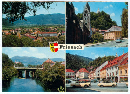AK 9360 Friesach Brücke Autos Verlag F. Hruby Breže Friesacher Feld Metnitztal Kärnten Österreich Austria Ansichtskarte - Friesach