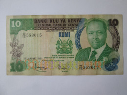 Kenya 10 Kumi 1981 Banknote,see Pictures - Kenya