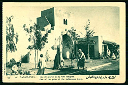 A63 MAROC CPA  CASABLANCA - UNE DES PORTES DE LA VILLE INDIGENE - Collezioni E Lotti