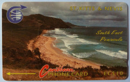 ST KITTS & NEVIS - GPT - STK-3B - South East Peninsula 1 - $10 - 3CSKB - 1990 - Used - St. Kitts En Nevis