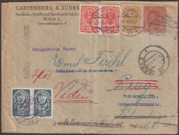 Autriche 1920. Enveloppe Entier Postal Timbré Sur Commande. Pétrole, Paraffine, Huile. Double Réexpédition - Aardolie