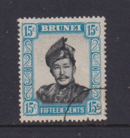 BRUNEI - 1952 Sultan Omar Ali Saifuddin Watermark Multiple Script CA 15c Used As Scan - Brunei (...-1984)